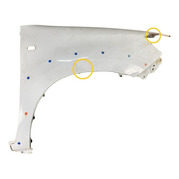 Paralama Branco Dianteiro Direito Hilux Srv Sw4 2012 A 2015