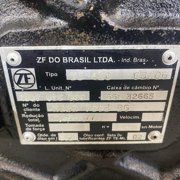Caixa Câmbio Man. Ford F-250 F-350 3.9 1998 A 2012 Zf S5-420