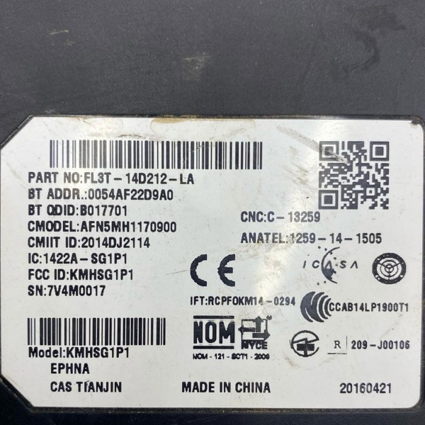 Modulo Conforto Bluetooth Ranger 2017 A 2020 Fl3t14d212la